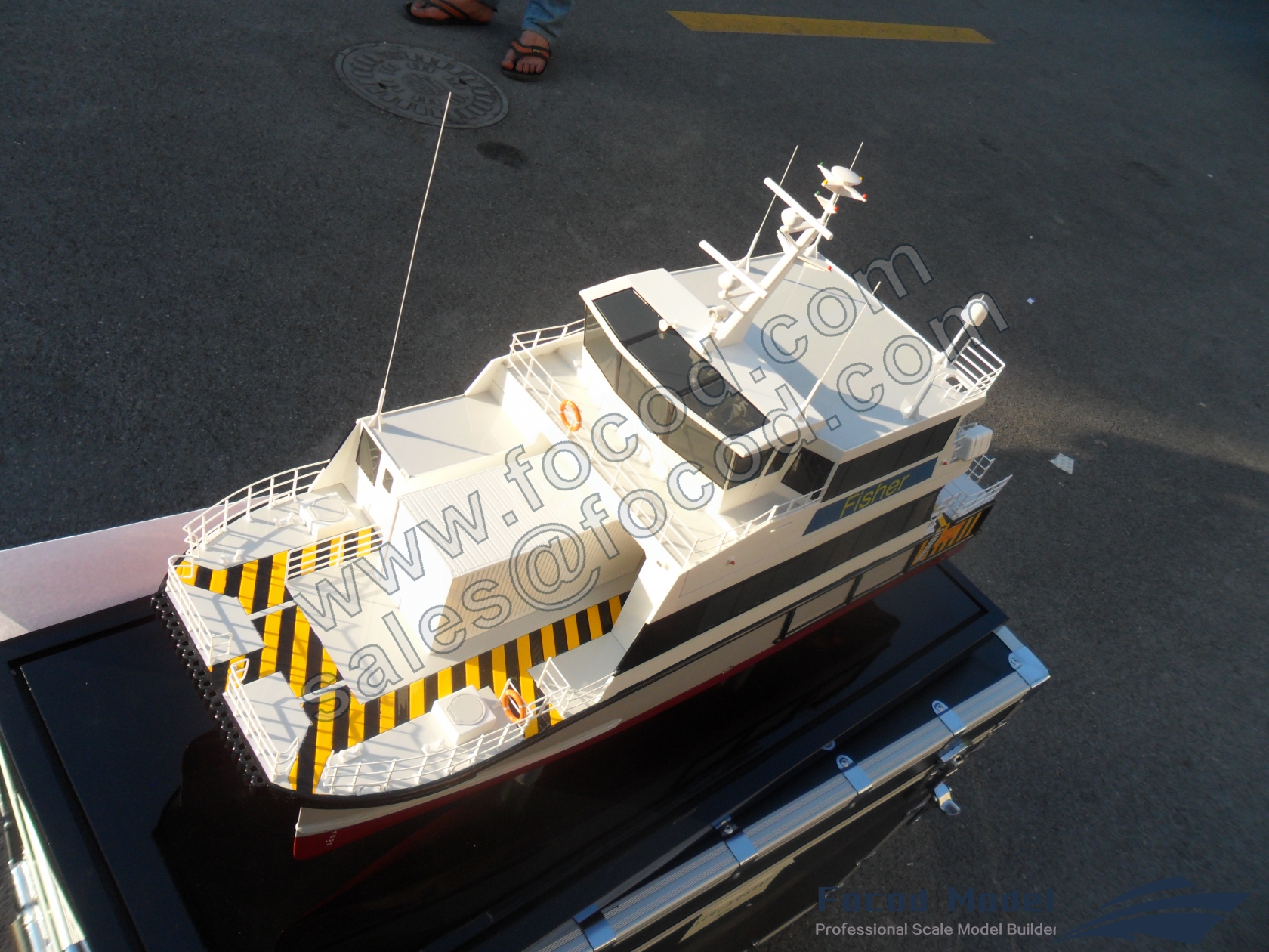 custom made model of 24m catamaran